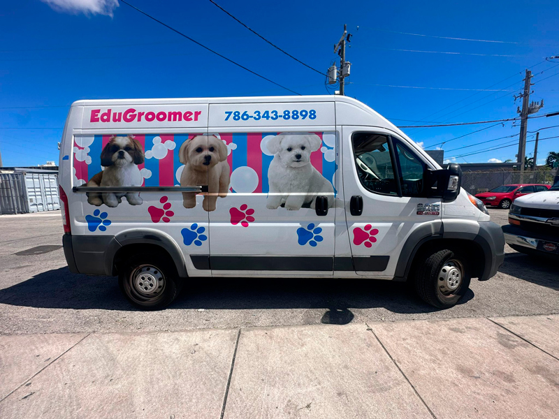 EduGroomer Van Partial Wrap