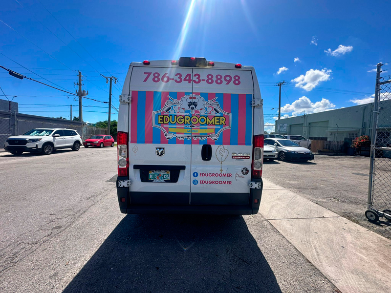 Groomer Van Partial Wrap