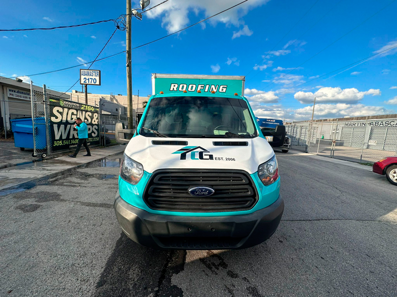 Roofing Box Truck Full Wrap
