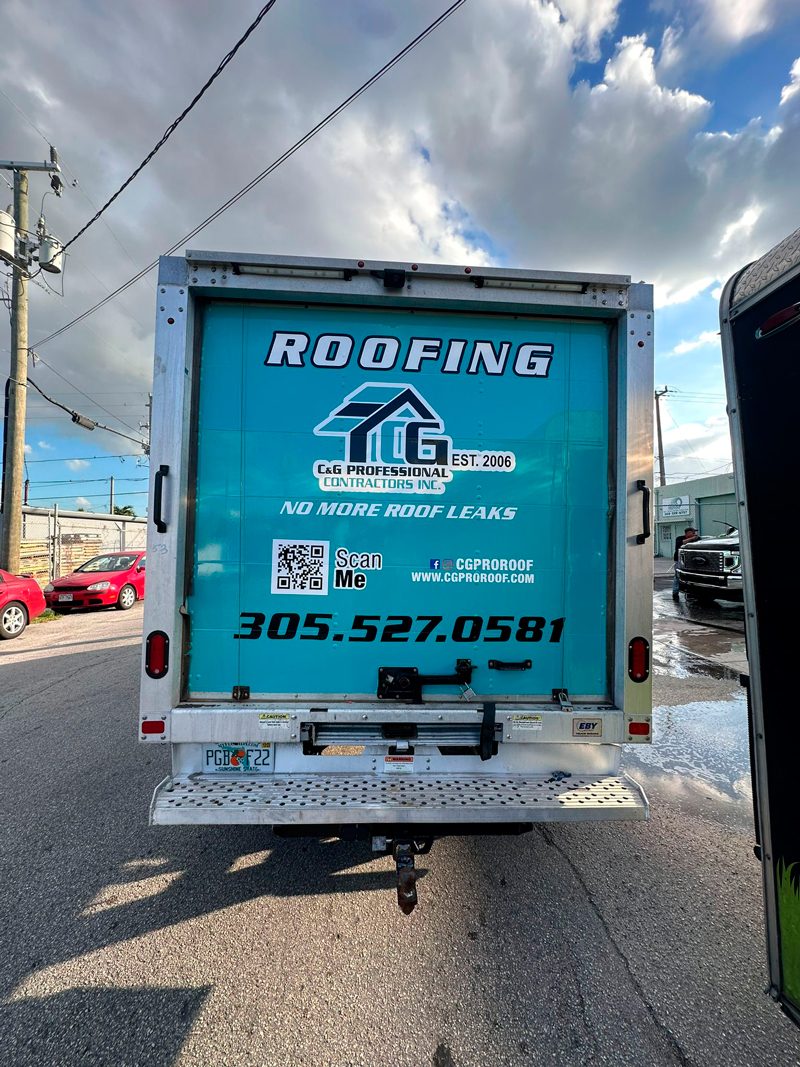 Roofing truck Full Color wrapping