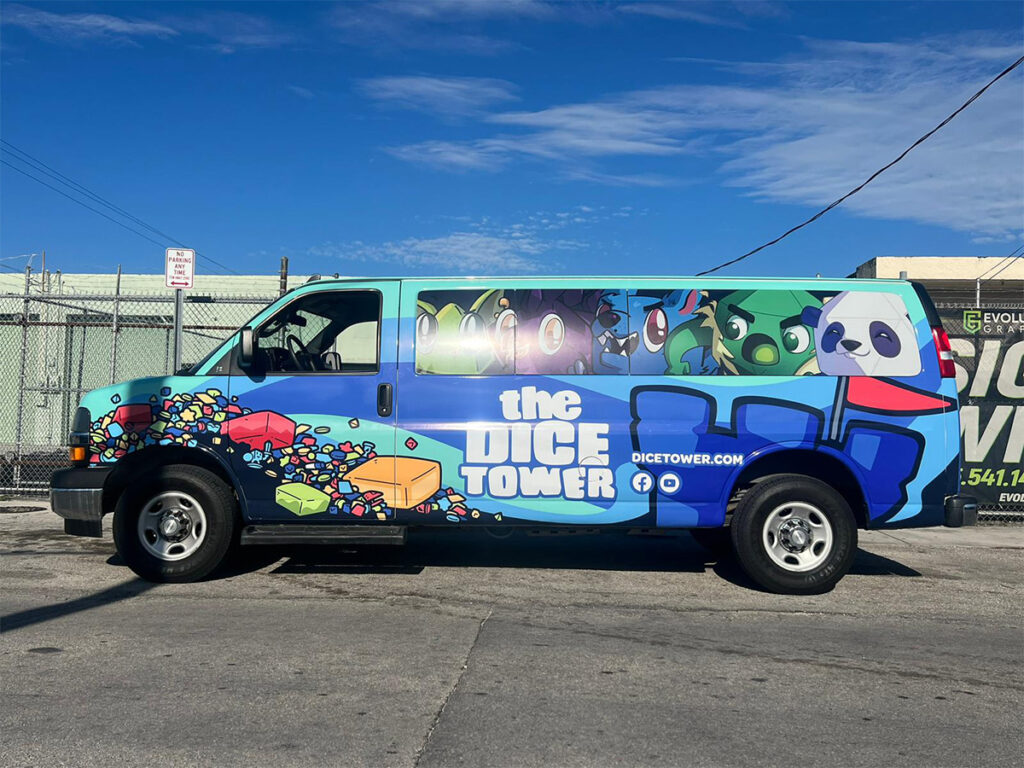 The Dice Tower Van Full Color Wrap