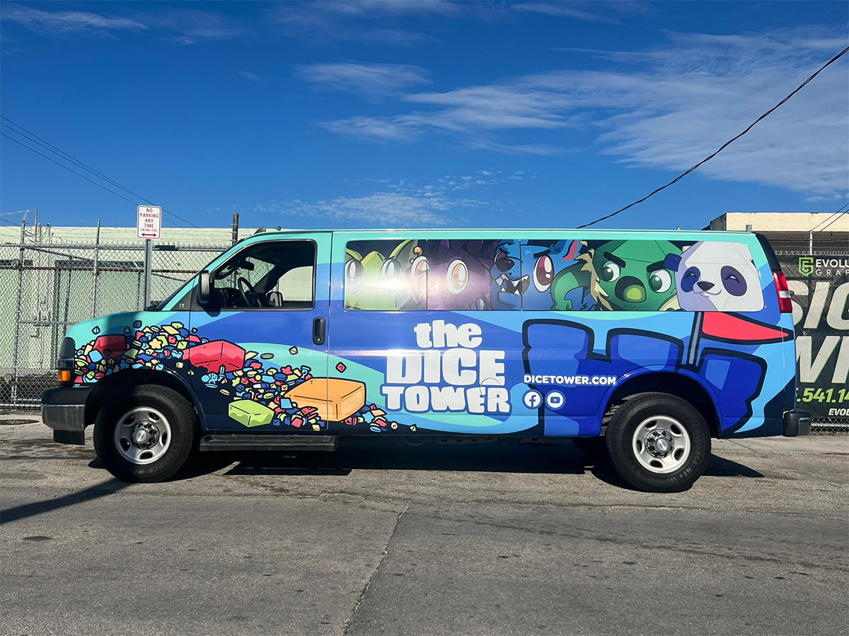 The Dice Tower Van Full Color Wrap