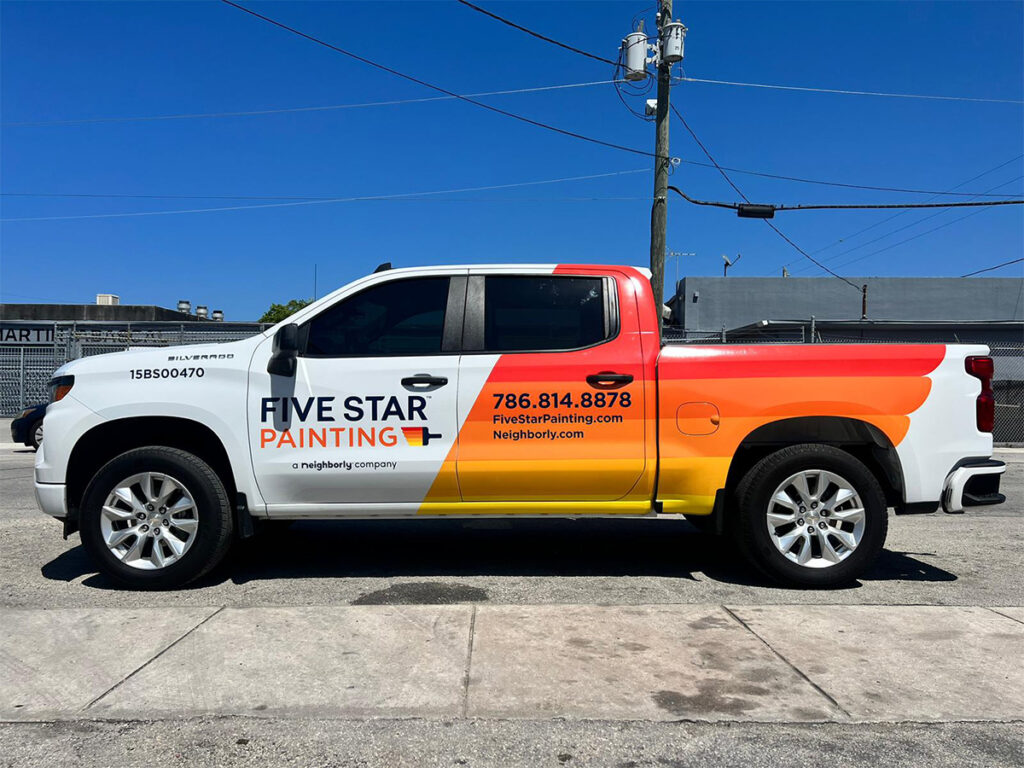 Painting Pickup Partial Wrap