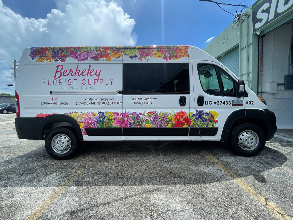 florist supply Van Partial Wrap