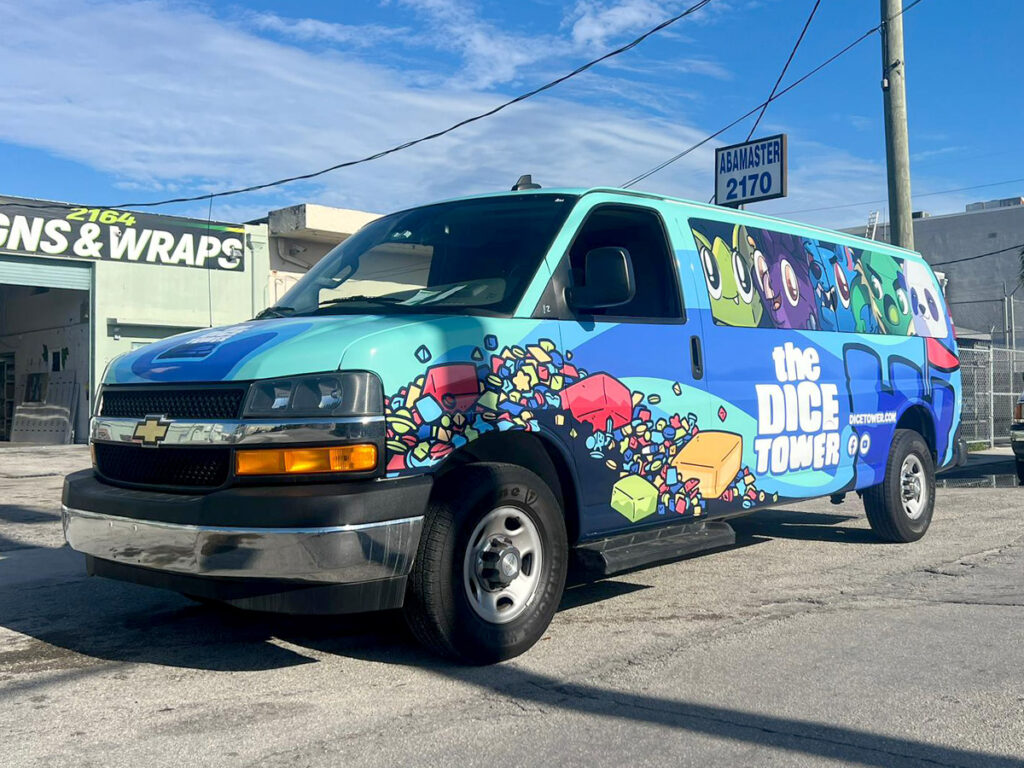 the dice tower Van Full Color Wrap